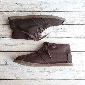 TOMS Mens Classic Hightop Brown Size 10.5